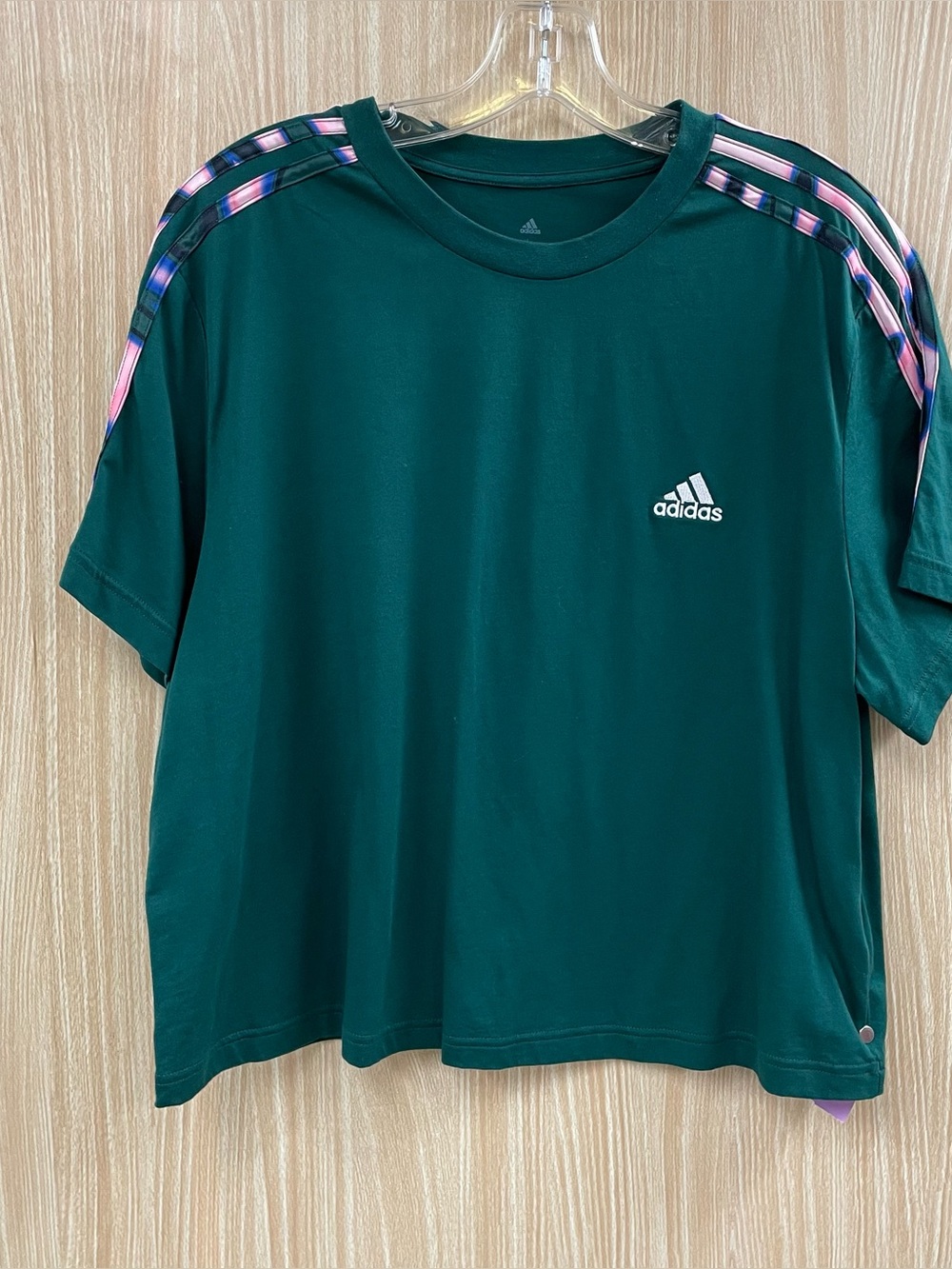 Adidas green top size large